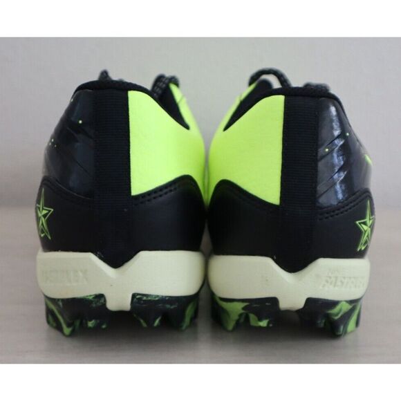 Nike FV6098-001 Men's Sz 11 Black/Lime/Volt Alpha Huarache 4 Baseball Cleats - Picture 3 of 13